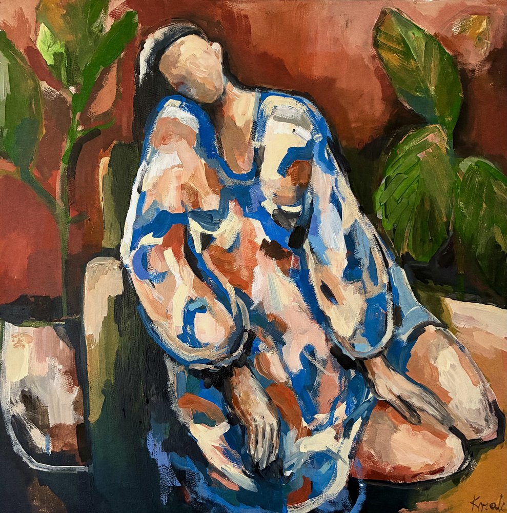 Serene Figure Indoors by Magdalena  Krzak