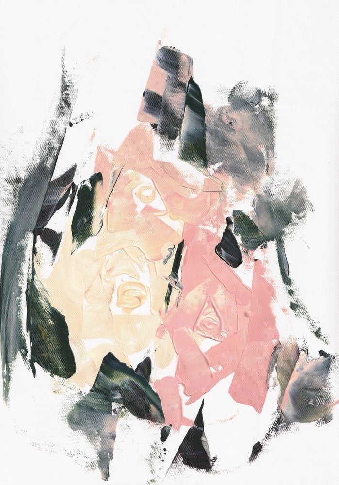 Abstract Blush Roses by Maira Ribena