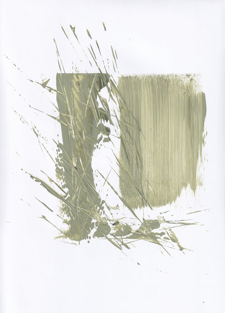 Abstract Green Strokes by Maira Ribena