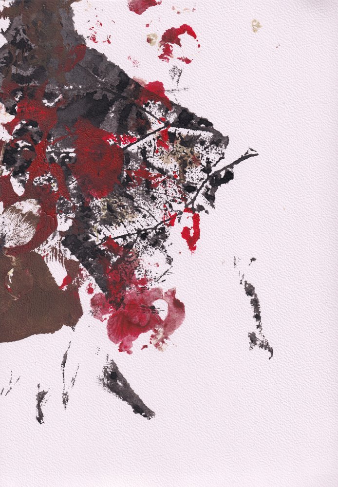 Abstract Red Paint Splash by Maira Ribena