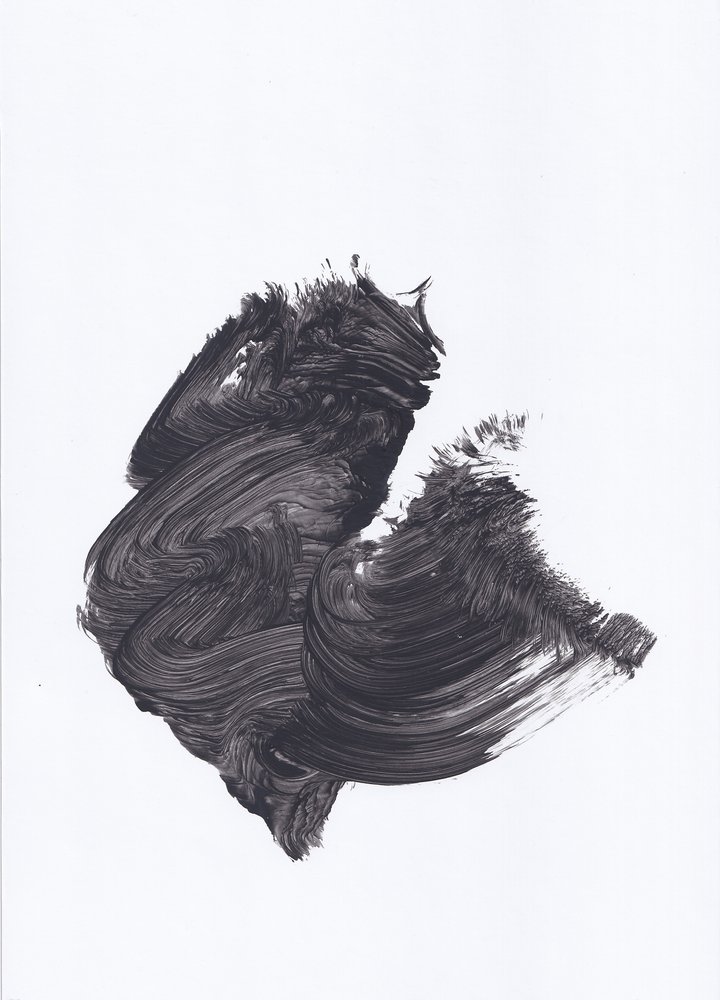 Dynamic Black Abstract by Maira Ribena