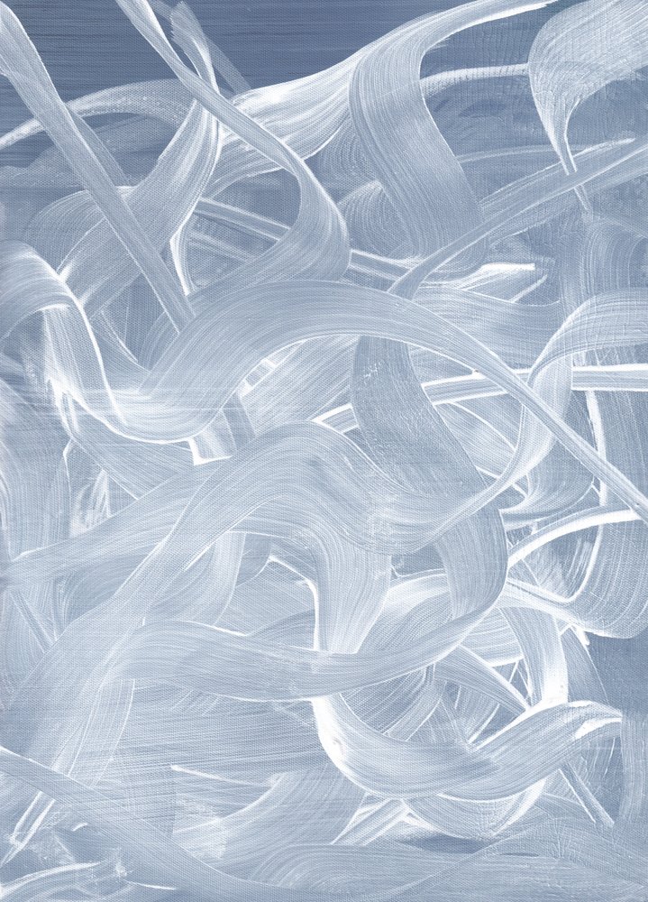 Flowing Blue Abstract by Maira Ribena