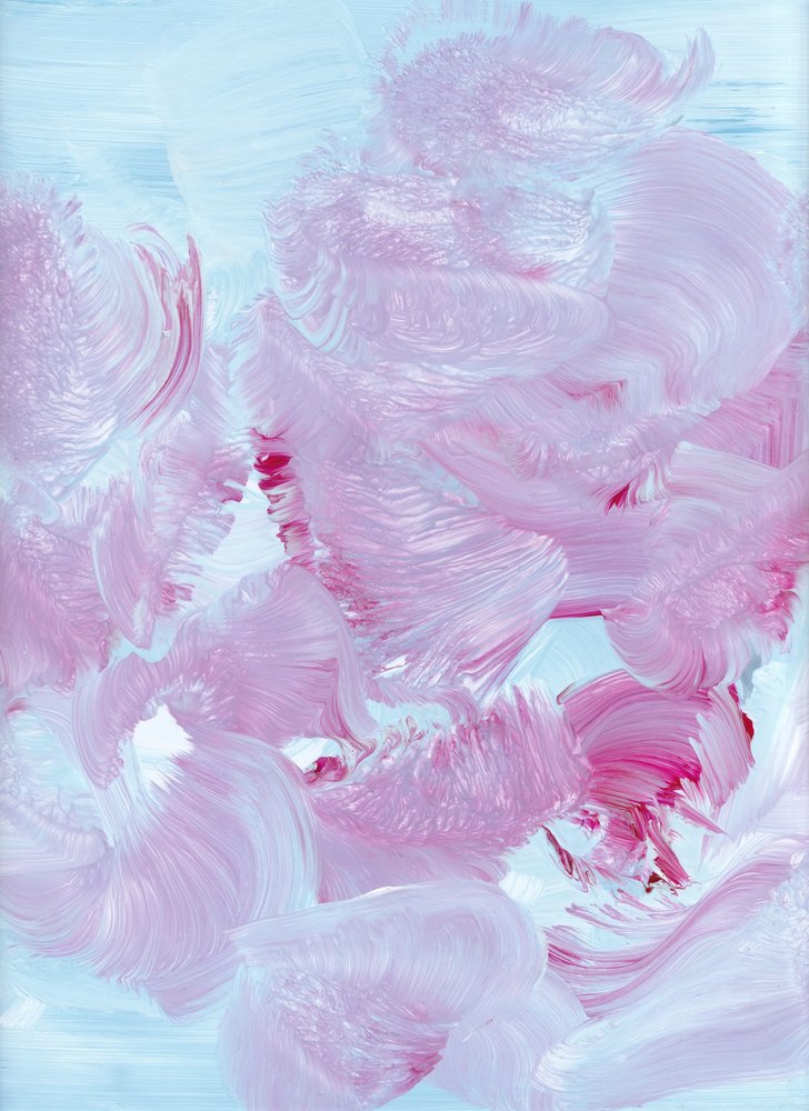 Fluid Pink Blue Hues by Maira Ribena