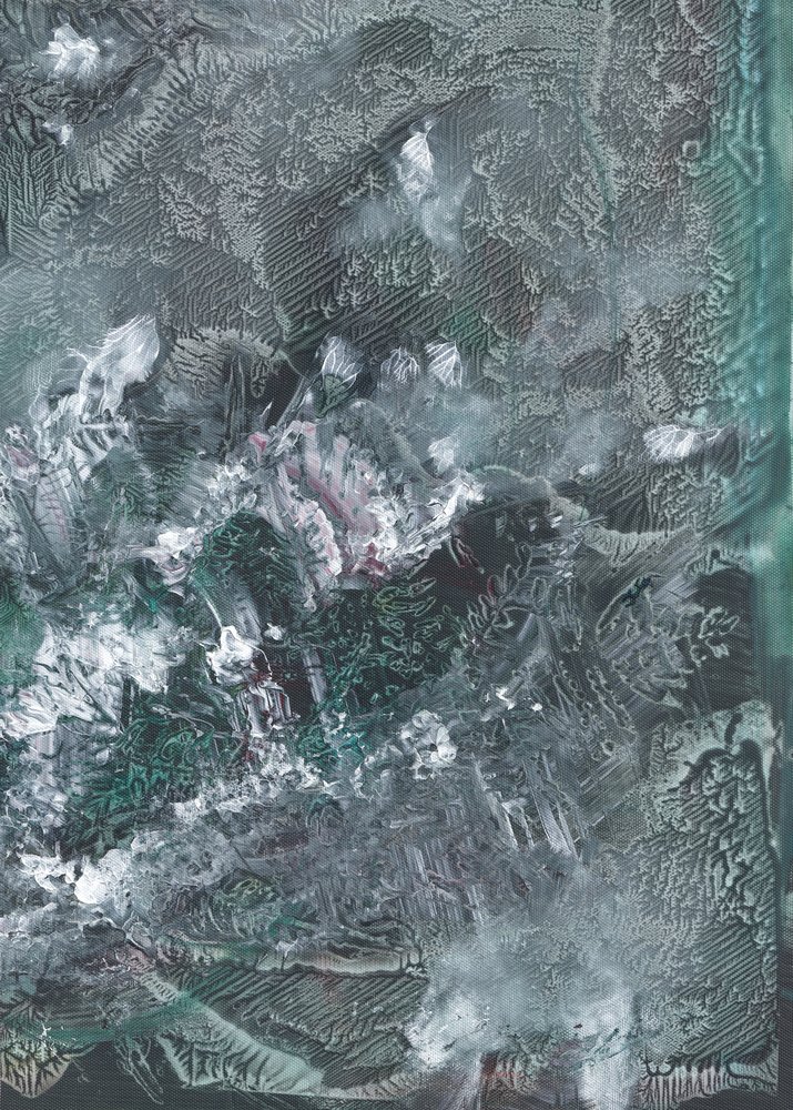 Frosted Winter Abstract by Maira Ribena