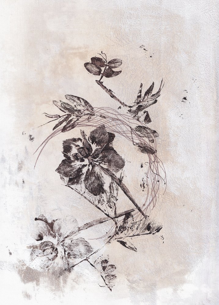 Sepia Botanical Flow by Maira Ribena