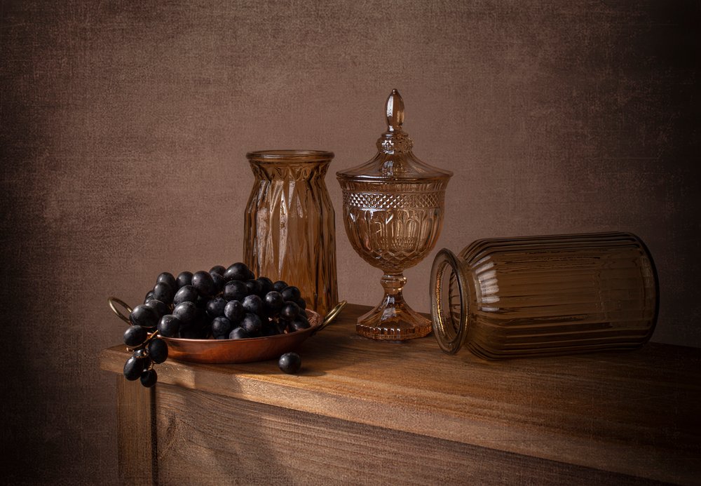 Amber Glass Grapes by Margareth Perfoncio