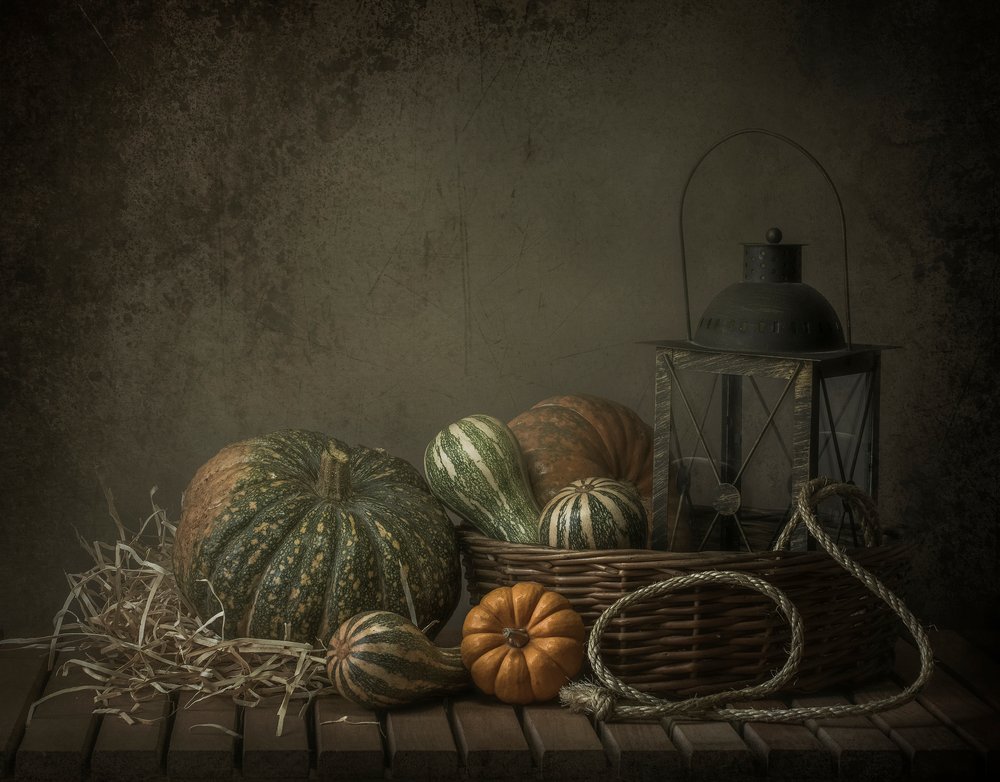 Autumn Still Life Pumpkins by Margareth Perfoncio