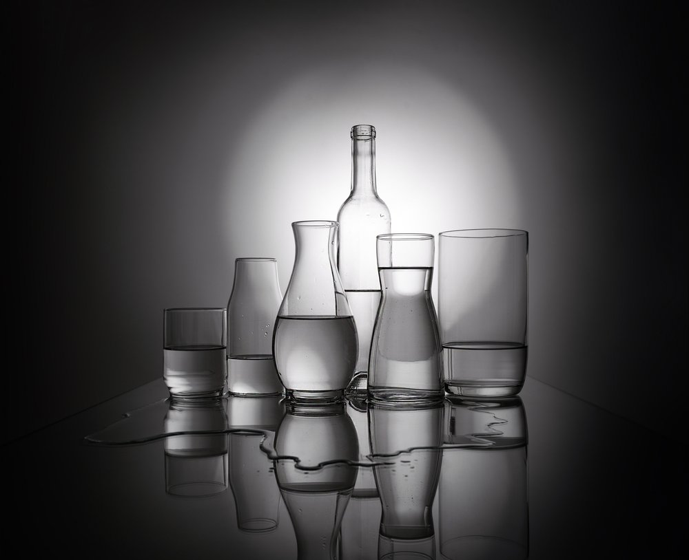 Elegant Glassware Reflections by Margareth Perfoncio
