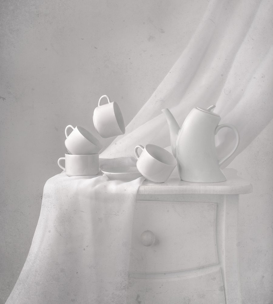 Floating White Tea by Margareth Perfoncio
