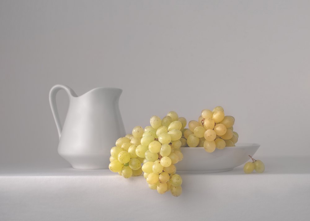 Fresh Grapes Still Life by Margareth Perfoncio