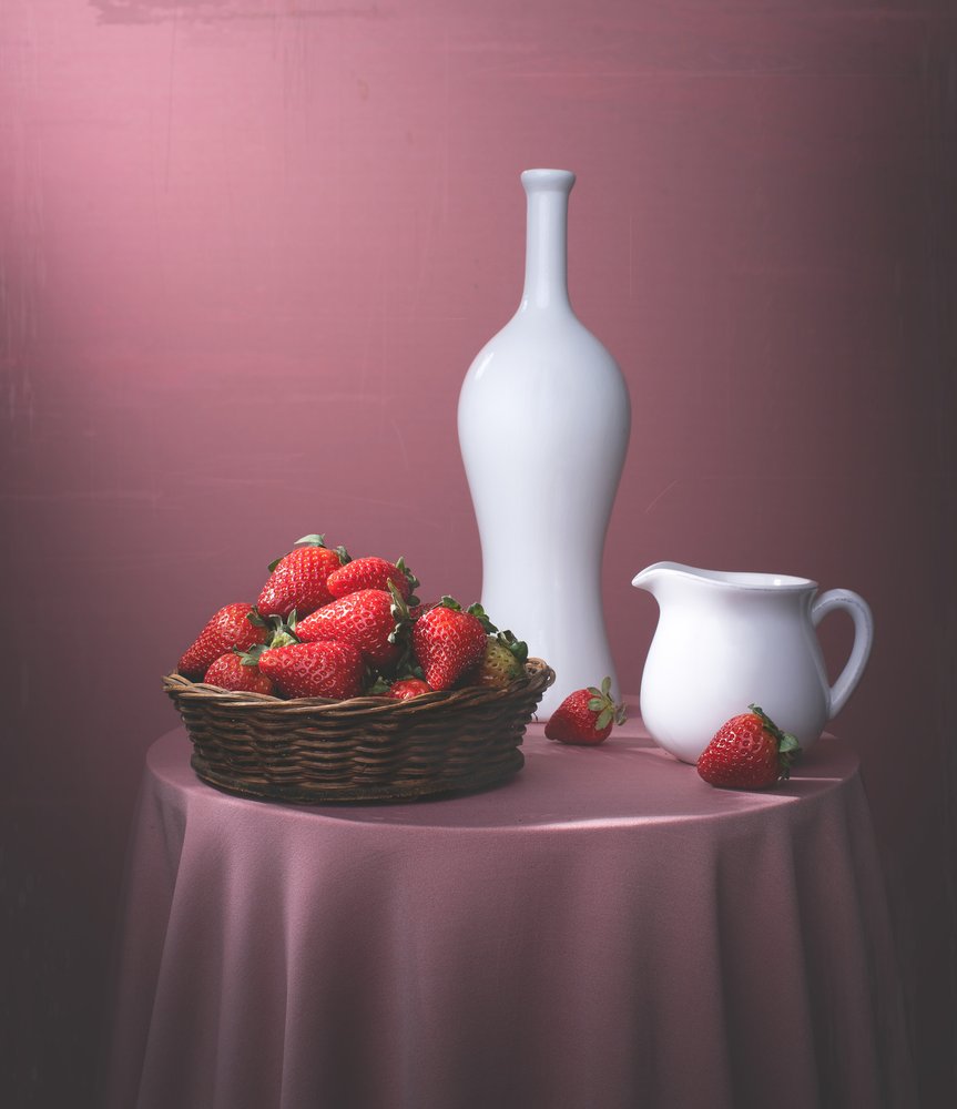 Fresh Strawberry Still Life by Margareth Perfoncio