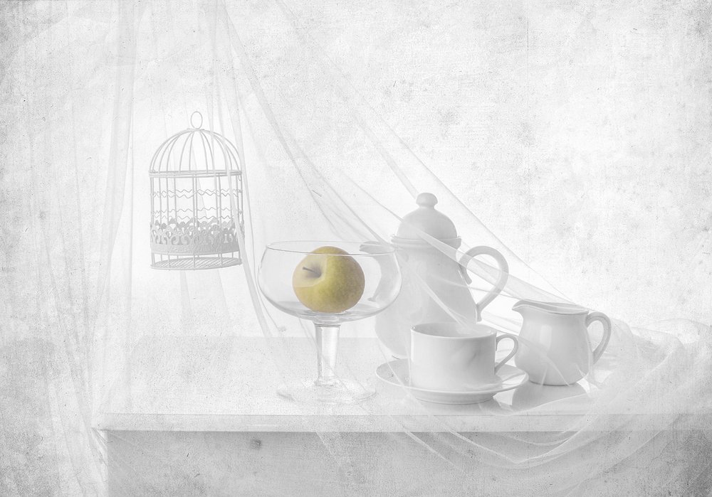 Green Apple White Serenity by Margareth Perfoncio