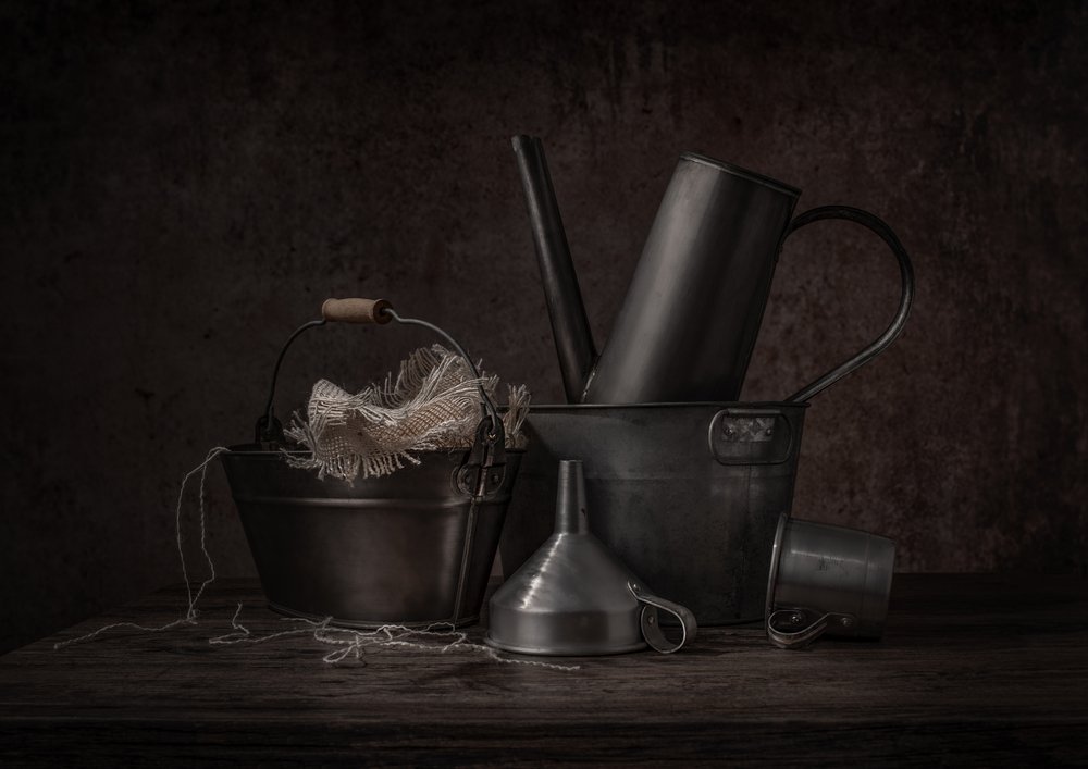 Rustic Metal Still Life by Margareth Perfoncio