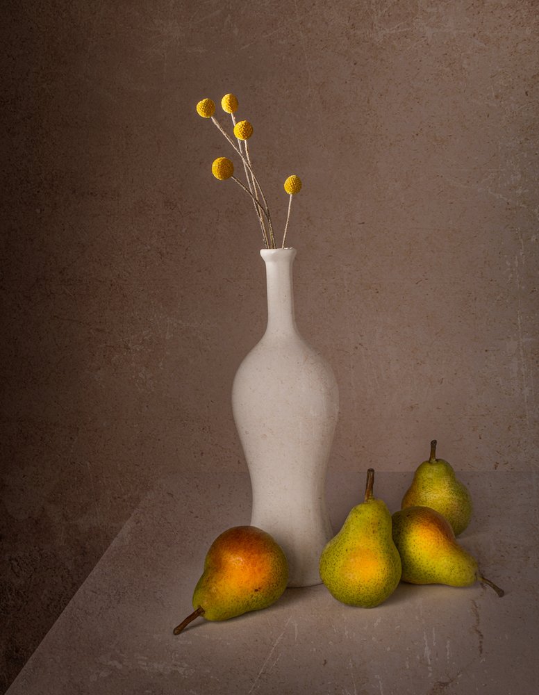 Rustic Pear Still Life by Margareth Perfoncio
