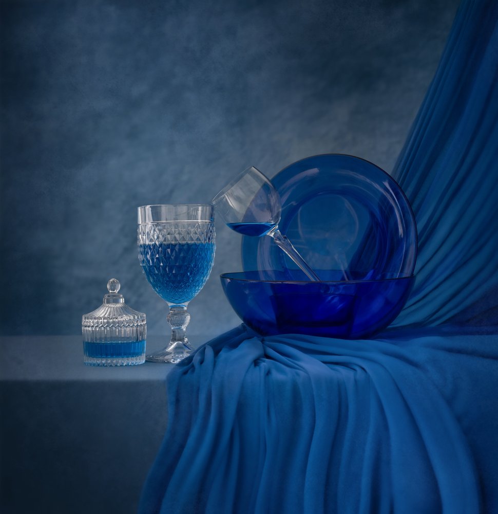 Sapphire Blue Still Life by Margareth Perfoncio