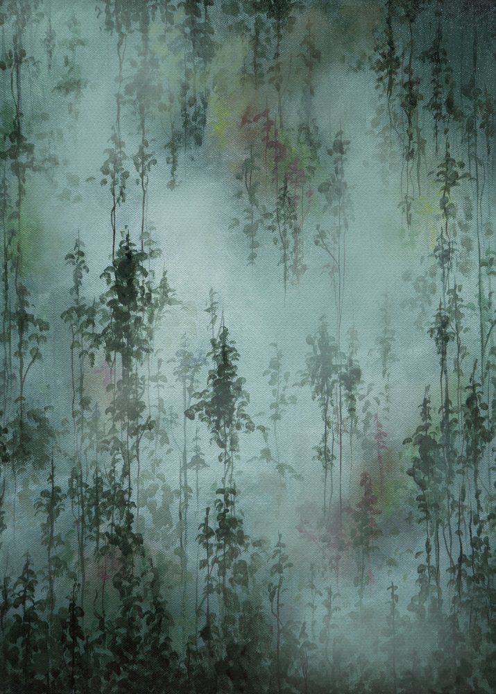 Misty Green Forest by Maria Borglund