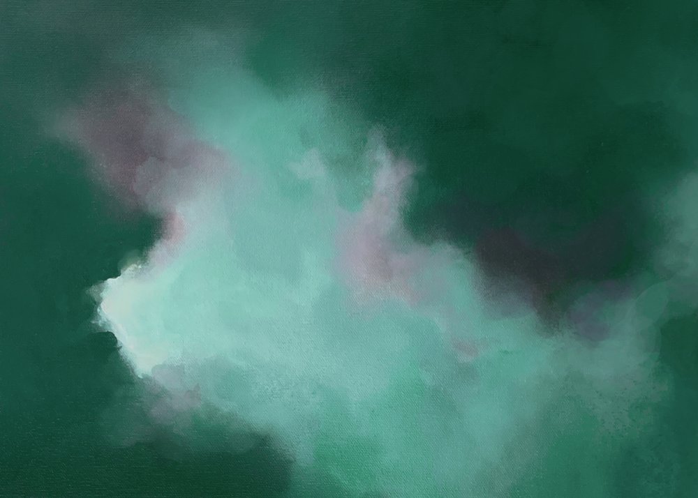 Misty Green Gradient by Maria Borglund