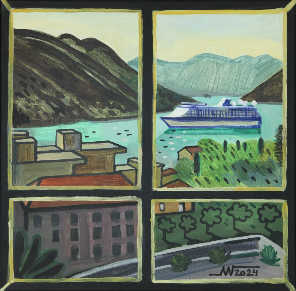 Coastal Window View by Marina Gorkaeva