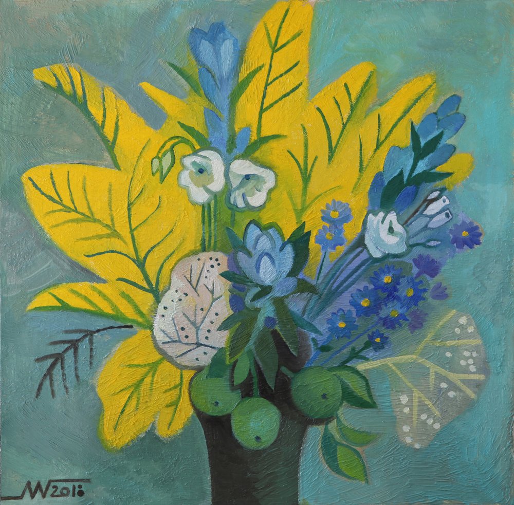 Modern Botanical Bouquet by Marina Gorkaeva