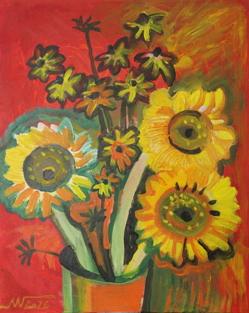 Vibrant Sunflower Bouquet by Marina Gorkaeva