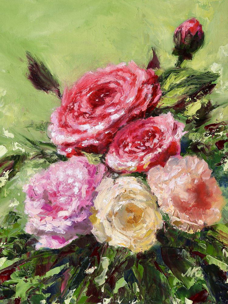 Colorful Rose Bouquet by Marina Kozyr