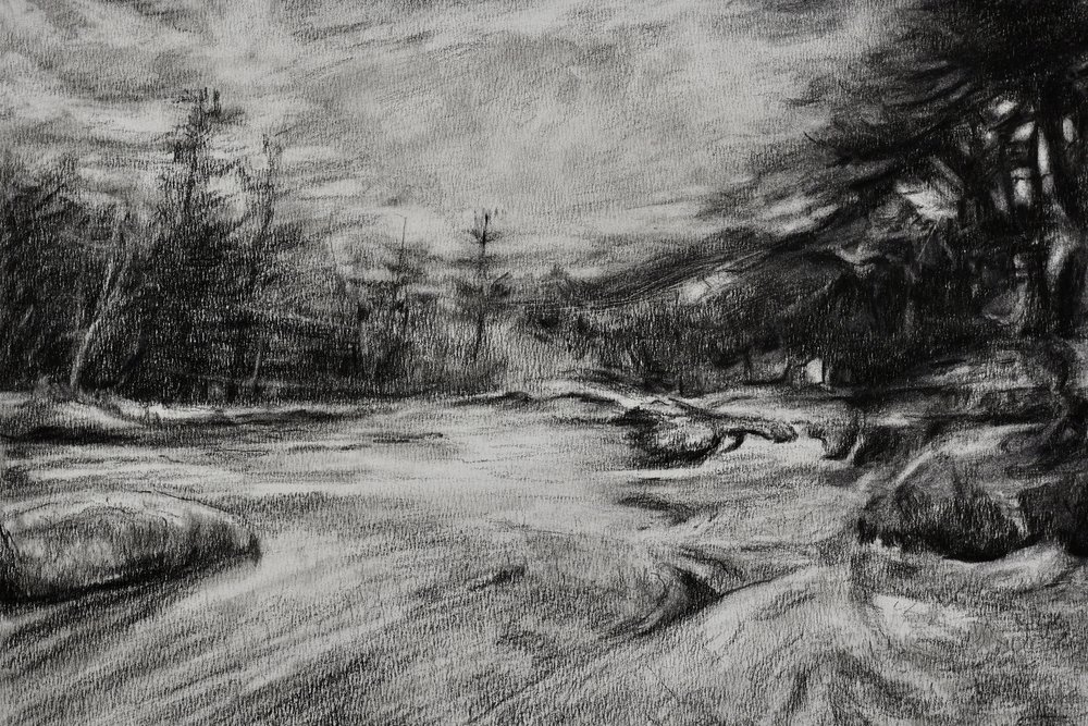 Moody River Charcoal by Marina Kozyr