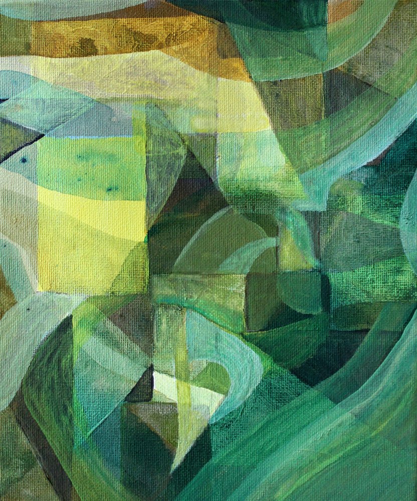 Abstract Green Flow by Marina Nelson
