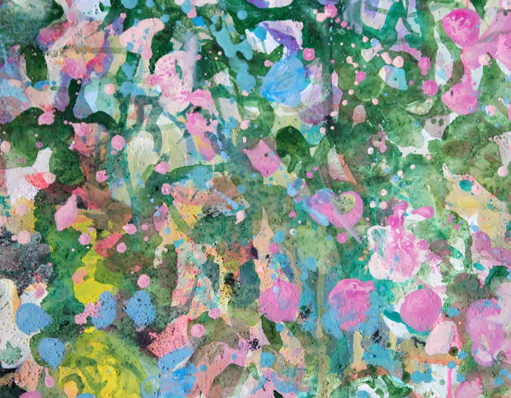 Vibrant Abstract Garden by Marina Nelson