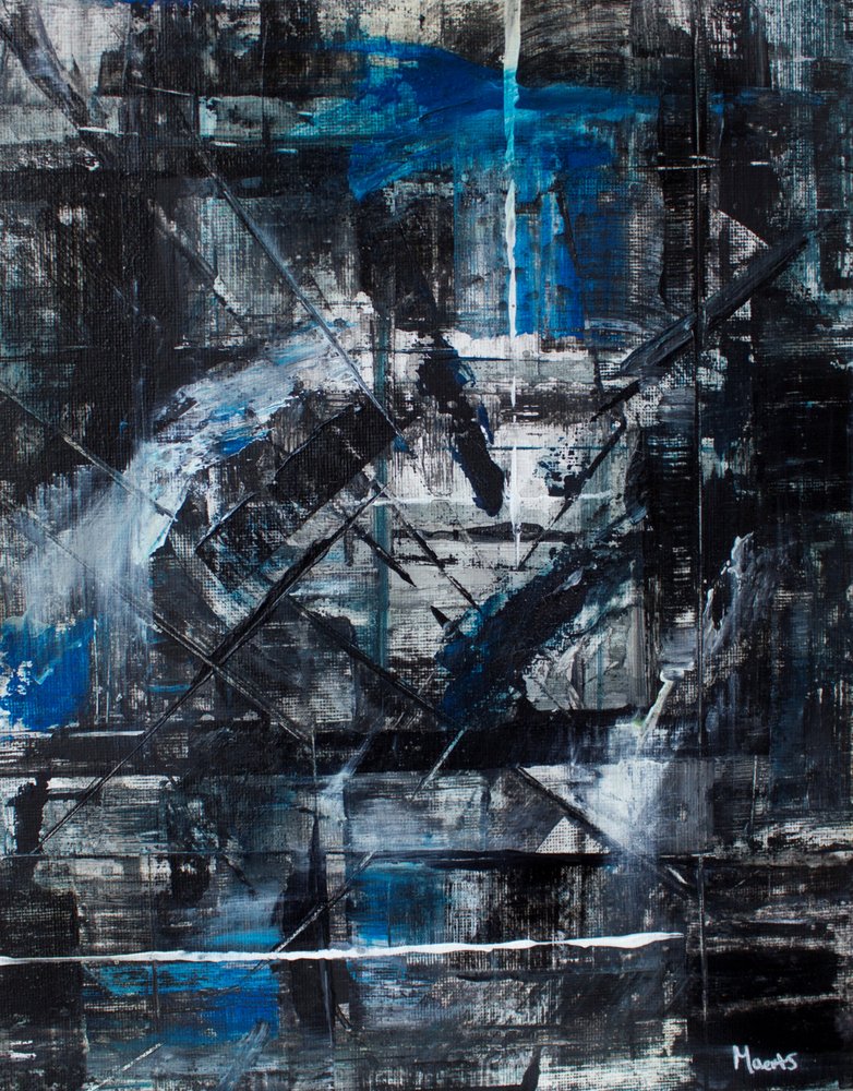 Dynamic Blue Strokes by Marloes Aerts