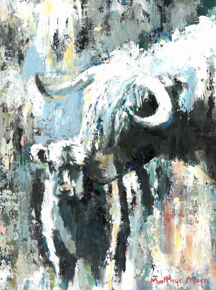 Powerful Abstract Bull by Matthys Moss