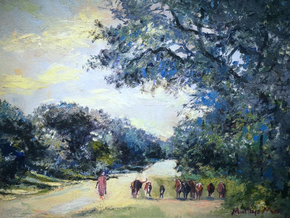 Rural Path with Cattle by Matthys Moss