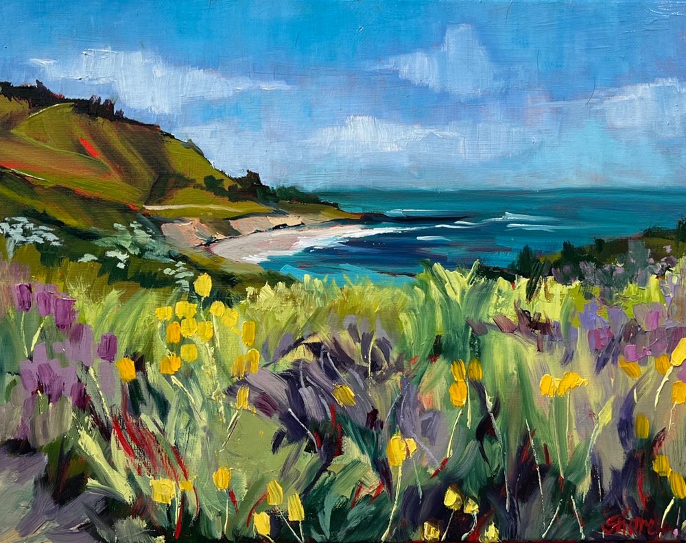 Coastal Wildflower Bloom by Maxine Shore