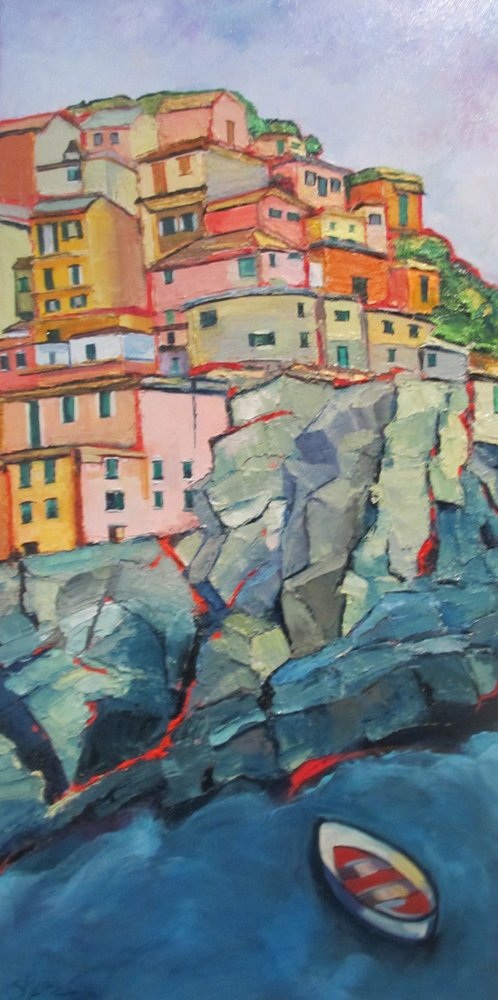 Colorful Cinque Terre Coast by Maxine Shore