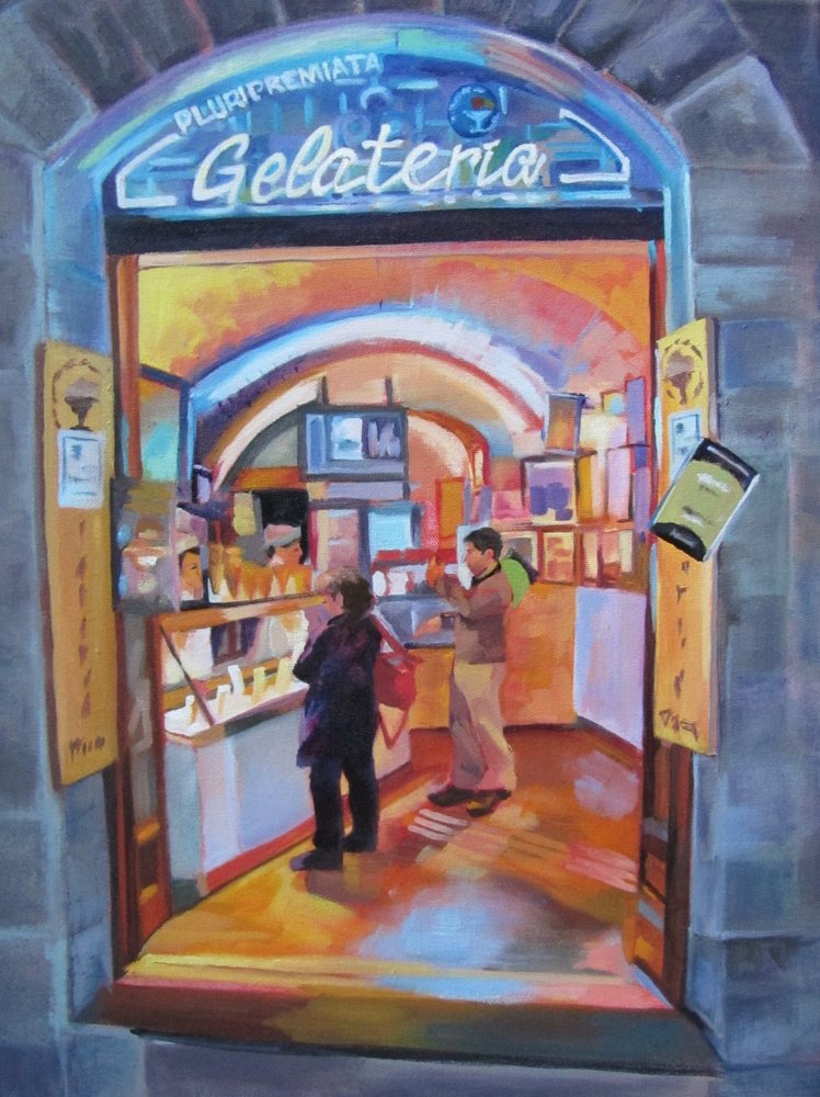 Colorful Gelateria Entrance by Maxine Shore