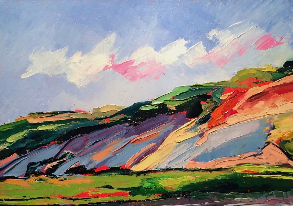 Colorful Rolling Hills by Maxine Shore