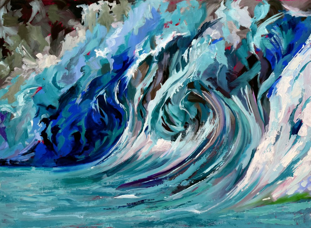 Crashing Ocean Wave by Maxine Shore