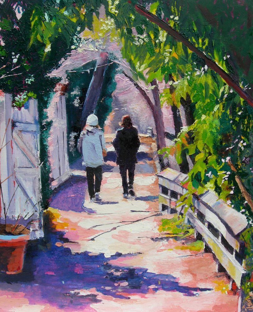Dappled Garden Stroll by Maxine Shore