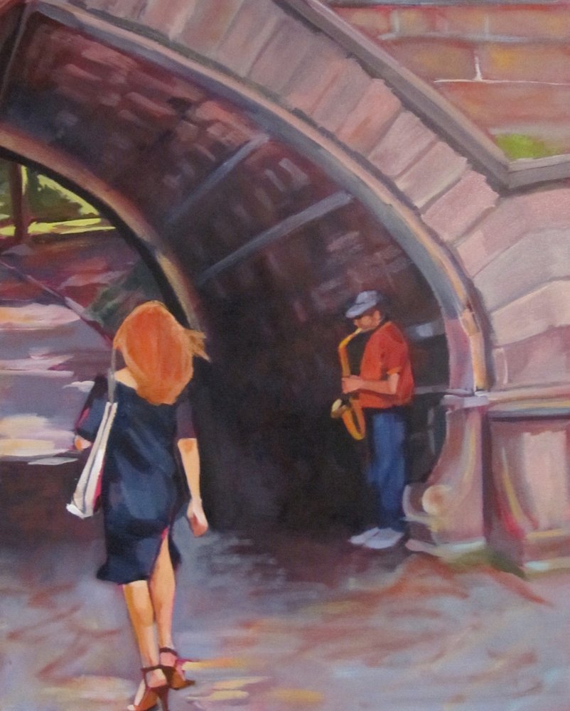 Urban Melody Under Arch by Maxine Shore