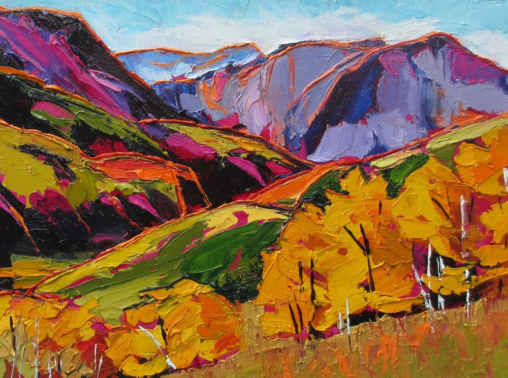 Vibrant Autumn Mountains by Maxine Shore