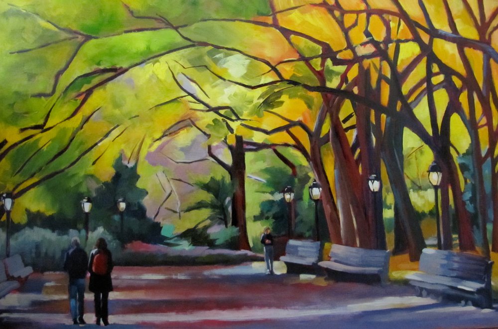 Vibrant Autumn Park by Maxine Shore