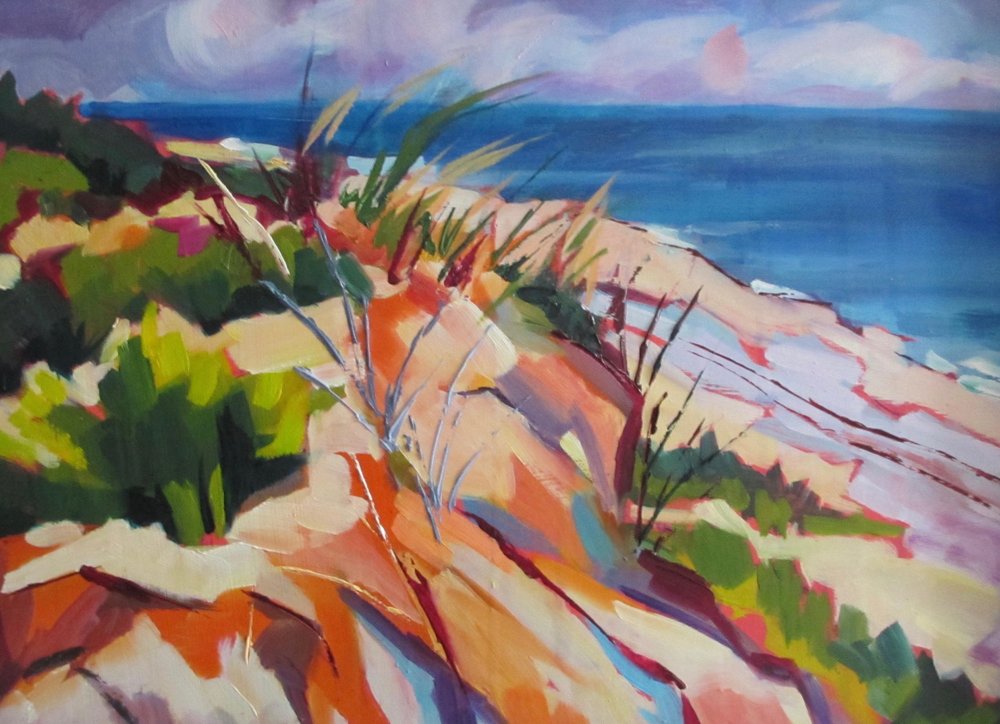 Vibrant Coastal Dunes by Maxine Shore