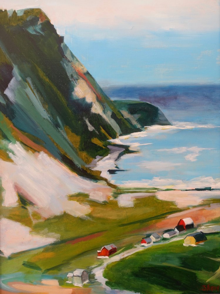 Vibrant Coastal Village by Maxine Shore