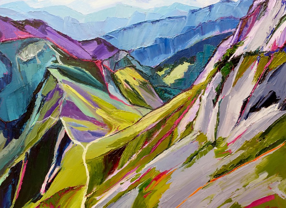 Vibrant Mountain Vista by Maxine Shore