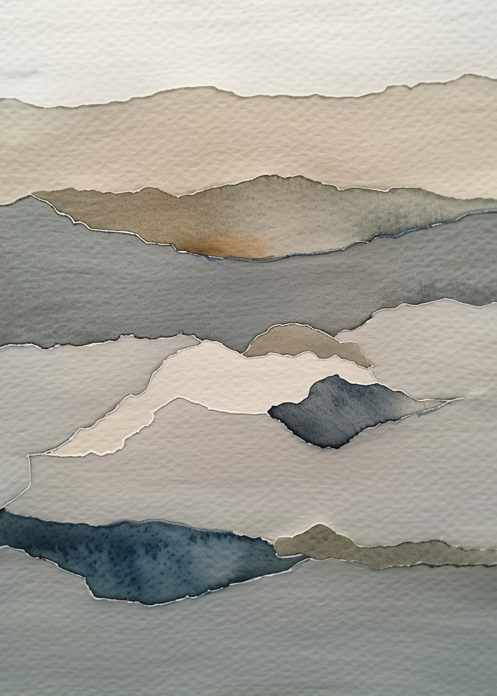 Serene Mountain Layers by May Hilma