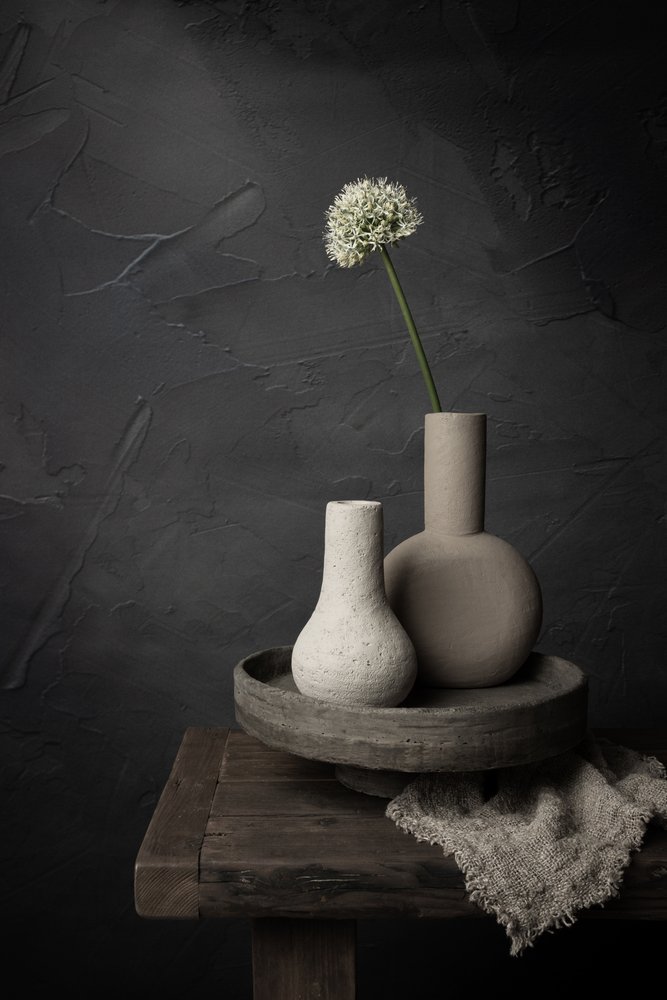 Quiet Bloom and Vases by Mayra Pama