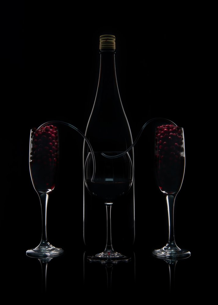 Elegant Wine Reflection by Ming Chen