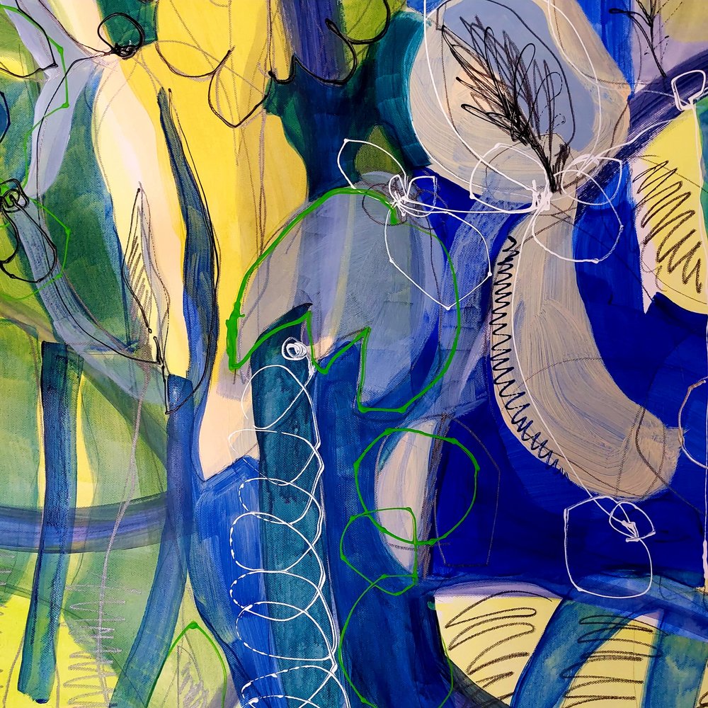 Vibrant Abstract Bloom by Monika Riethmueller