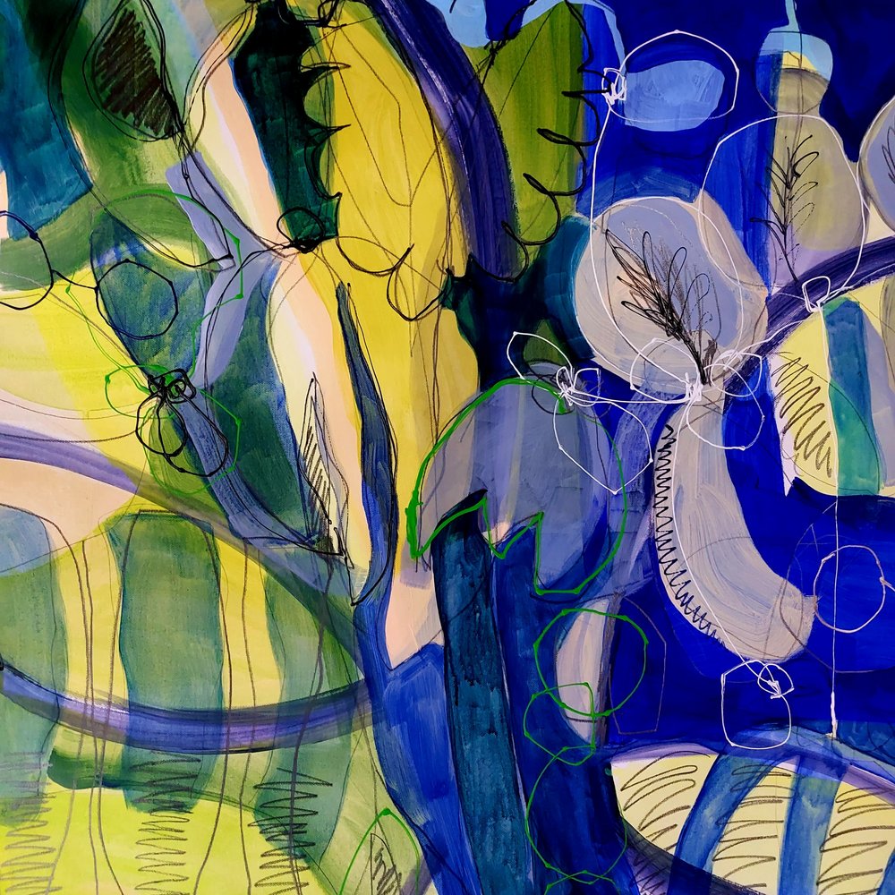 Vibrant Abstract Blooms by Monika Riethmueller