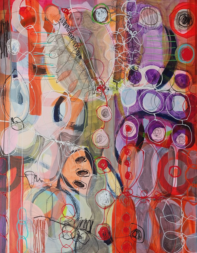 Vibrant Abstract Flow by Monika Riethmueller