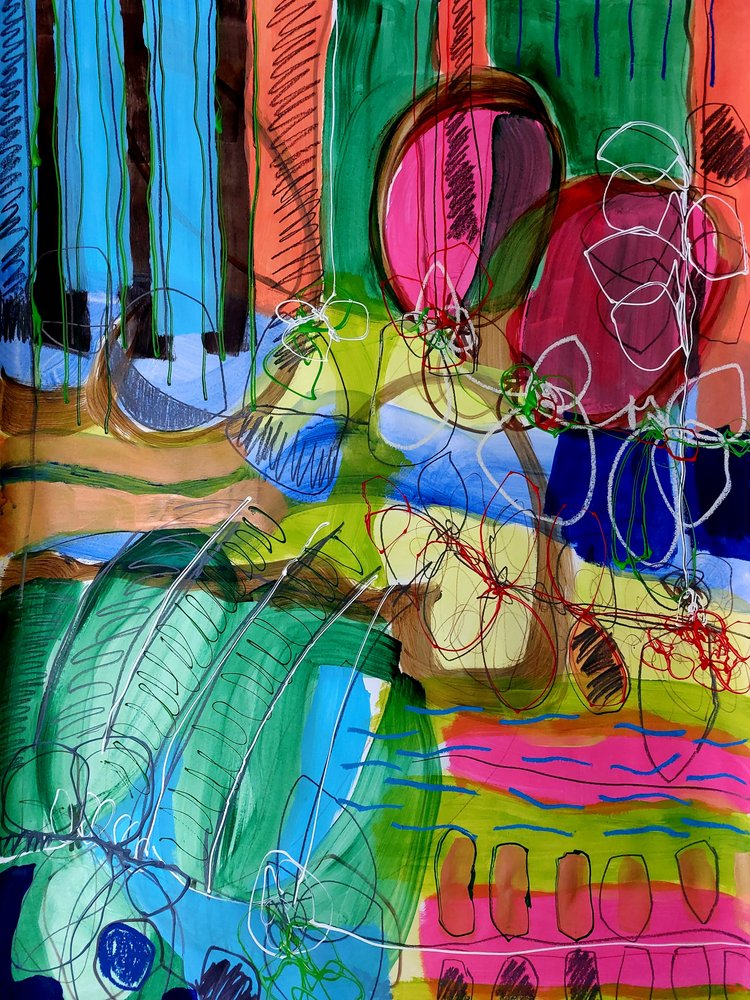 Vibrant Abstract Strokes by Monika Riethmueller